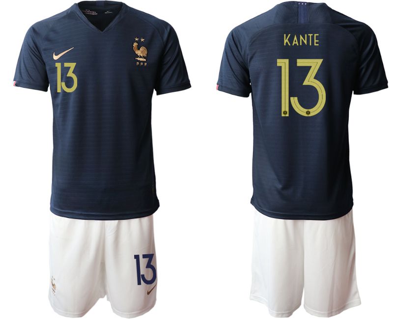 Men 2019-2020 Season National Team French home #13 blue Soccer Jerseys->france jersey->Soccer Country Jersey